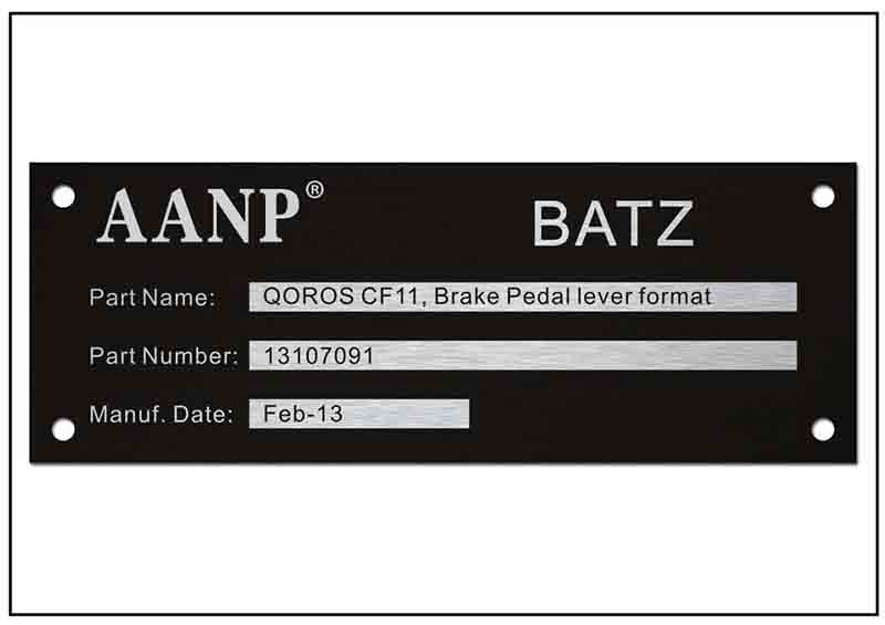 鋁合金汽車(chē)銘牌標(biāo)牌